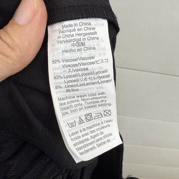 NEW J. Crew Drapey Paper-bag Pant Women 4 Black Belt High Rise Linen Ankle AB672 - Picture 13 of 16